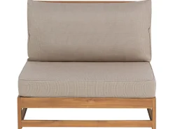 Lounge Set Zertifiziertes Holz Hellbraun 4-Sitzer Modular Auflagen Taupe Timor