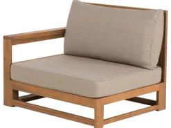 Lounge Set Zertifiziertes Holz Hellbraun 4-Sitzer Modular Auflagen Taupe Timor