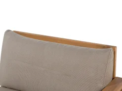 Lounge Set Zertifiziertes Holz Hellbraun 4-Sitzer Modular Auflagen Taupe Timor