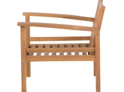 Lounge Set Zertifiziertes Holz Hellbraun 4-Sitzer Auflagen Taupe Manila