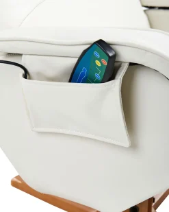 Massagesessel Beige Kunstleder Heizfunktion Mit Fushocker Relaxpro