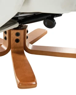 Massagesessel Beige Kunstleder Heizfunktion Mit Fushocker Relaxpro
