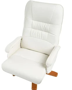 Massagesessel Beige Kunstleder Heizfunktion Mit Fushocker Relaxpro