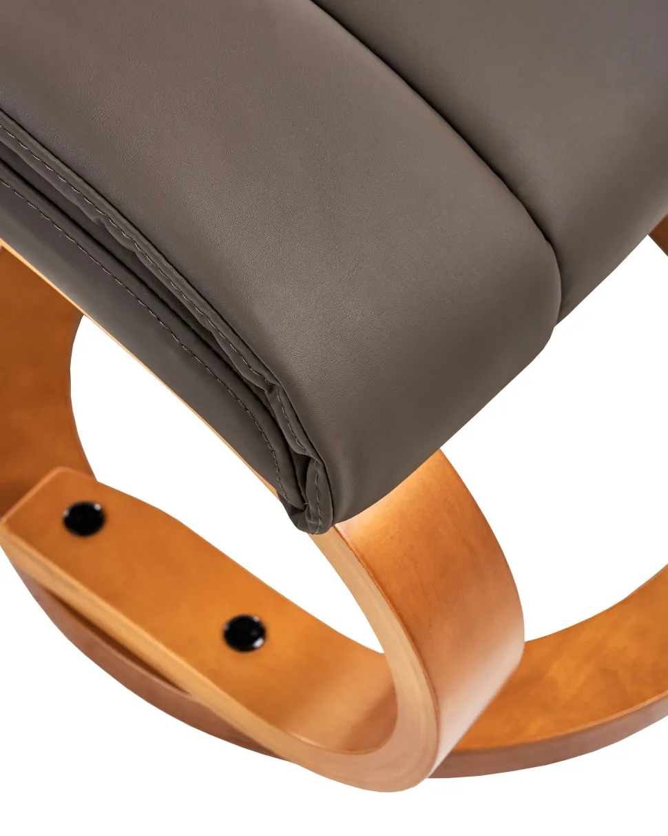 Massagesessel Braun Kunstleder Heizfunktion Mit Fushocker Force