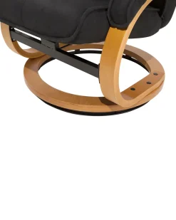 Massagesessel Schwarz Heizfunktion Mit Fushocker Hero