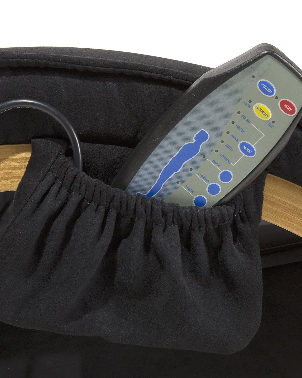Massagesessel Schwarz Heizfunktion Mit Fushocker Hero