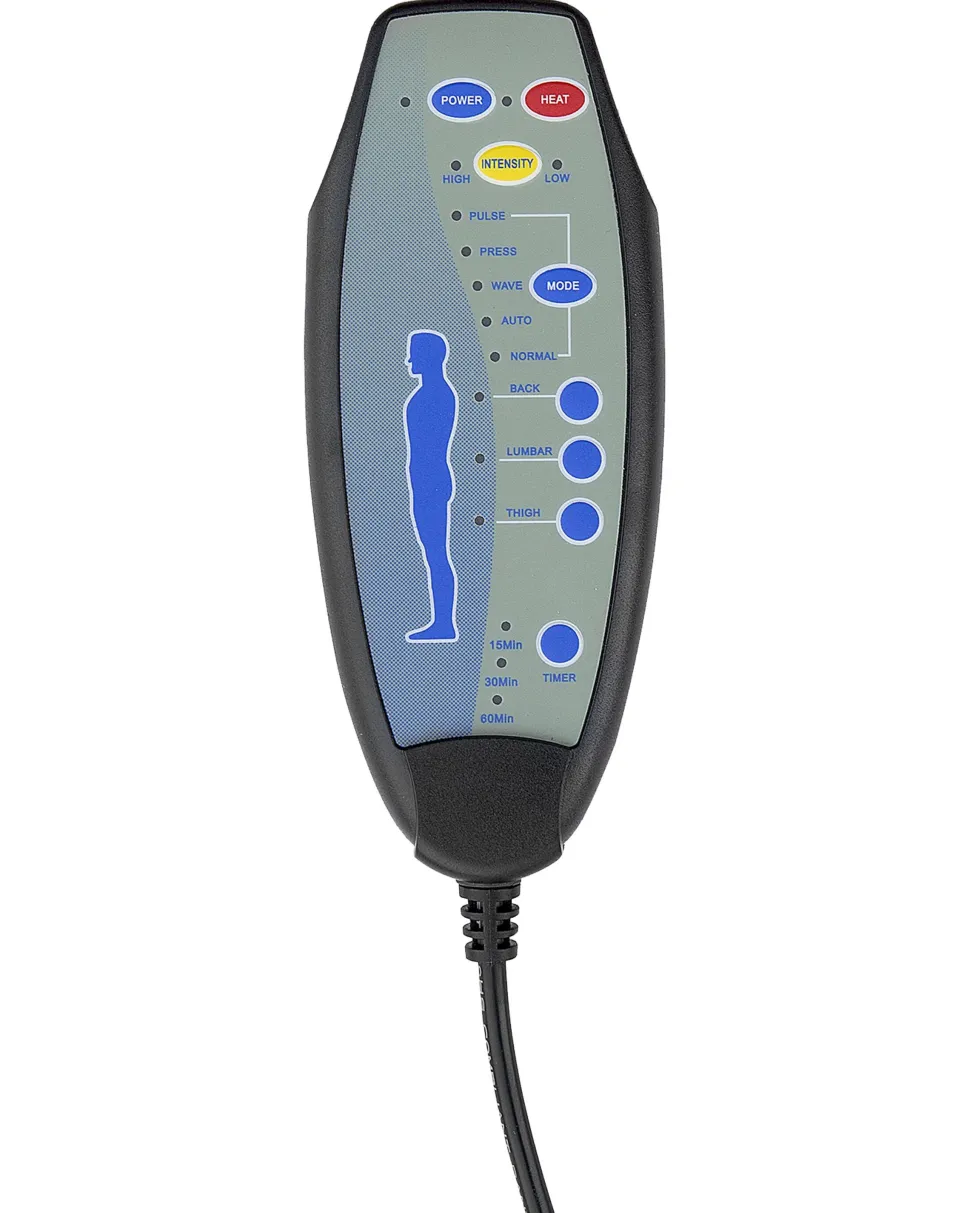 Massagesessel Schwarz Heizfunktion Mit Fushocker Hero