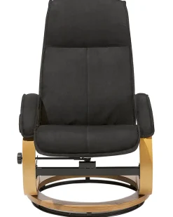Massagesessel Schwarz Heizfunktion Mit Fushocker Hero
