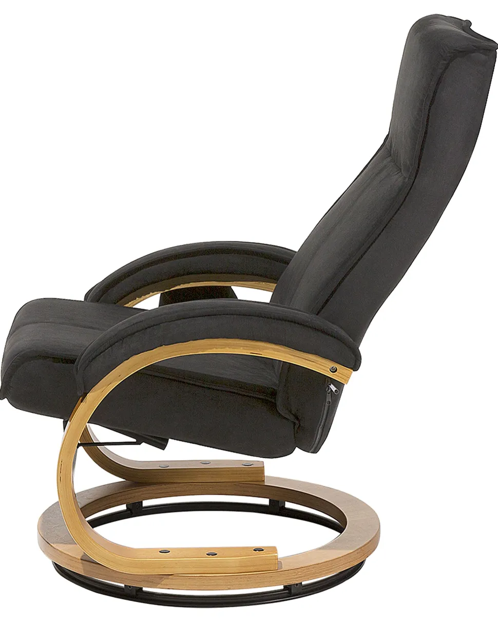 Massagesessel Schwarz Heizfunktion Mit Fushocker Hero