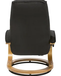 Massagesessel Schwarz Heizfunktion Mit Fushocker Hero