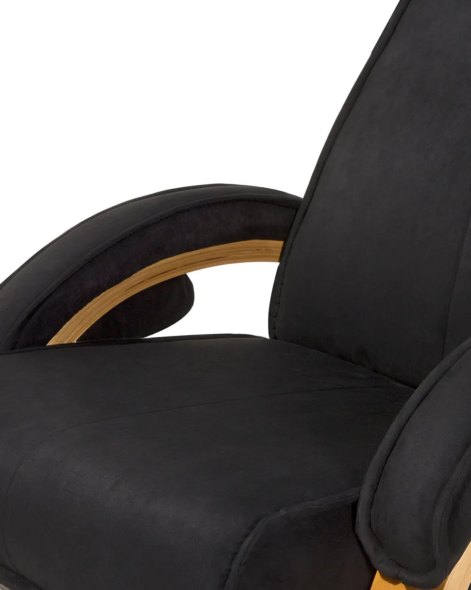 Massagesessel Schwarz Heizfunktion Mit Fushocker Hero