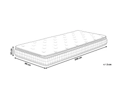 Matratze Memory Foam Medium 90 X 200 Cm Charm