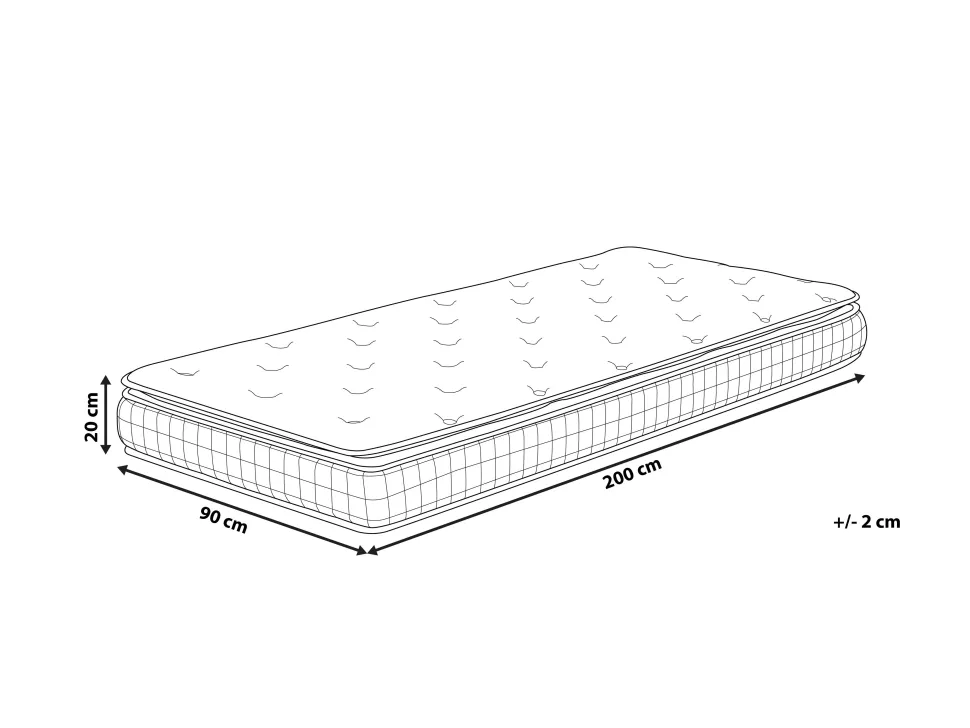 Matratze Memory Foam Medium 90 X 200 Cm Charm