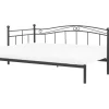 Metallbett Ausziehbar Schwarz Lattenrost 90 X 200 Cm Tulle