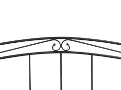 Metallbett Ausziehbar Schwarz Lattenrost 90 X 200 Cm Tulle