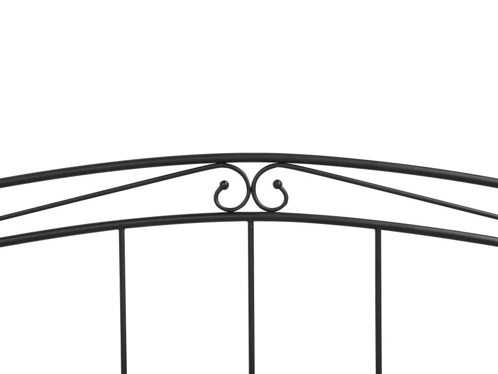 Metallbett Ausziehbar Schwarz Lattenrost 80 X 200 Cm Tulle