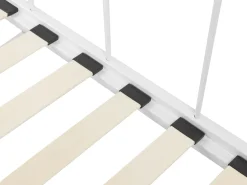 Metallbett Ausziehbar Weis Lattenrost 80 X 200 Cm Tulle
