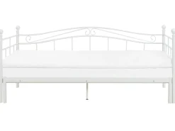 Metallbett Ausziehbar Weis Lattenrost 80 X 200 Cm Tulle