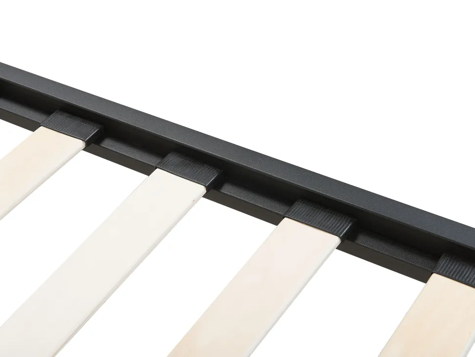 Metallbett Schwarz Lattenrost 140 X 200 Cm Rodez