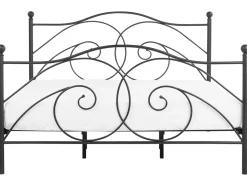 Metallbett Schwarz Lattenrost 180 X 200 Cm Dinard