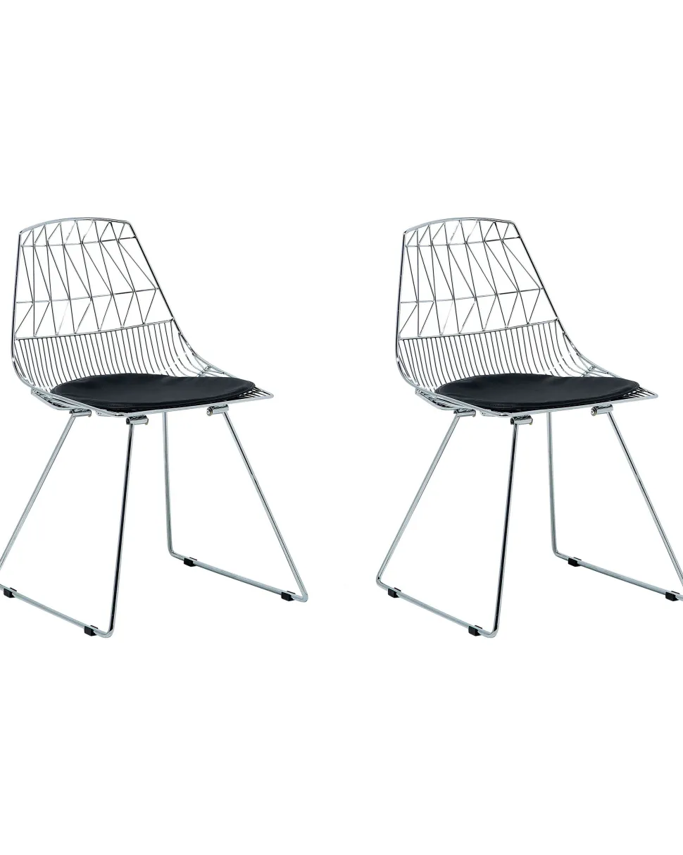 Metallstuhl Silber 2Er Set Harlan