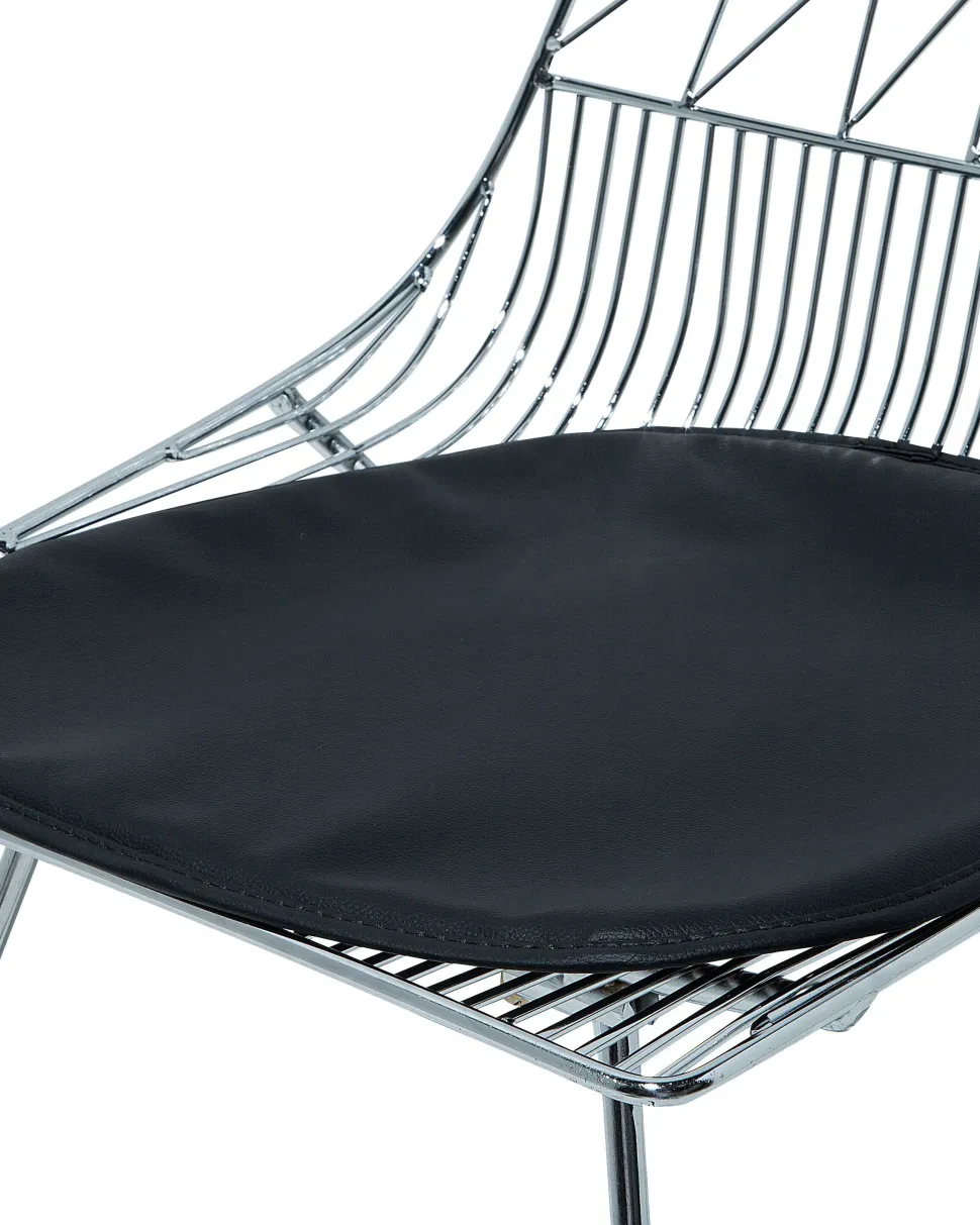 Metallstuhl Silber 2Er Set Harlan