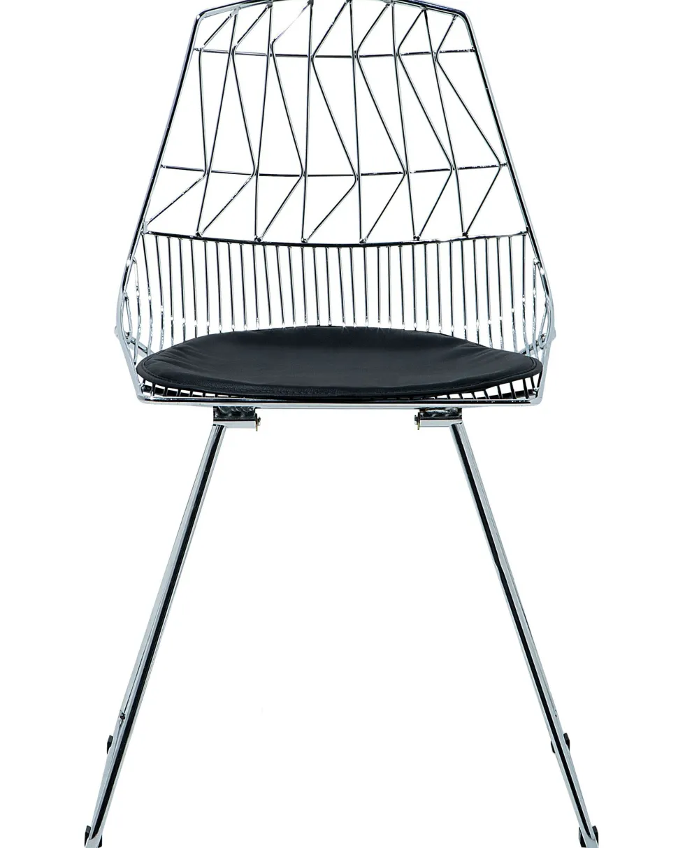 Metallstuhl Silber 2Er Set Harlan
