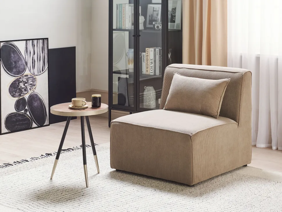Mittelstuck Cord Taupe Lemvig