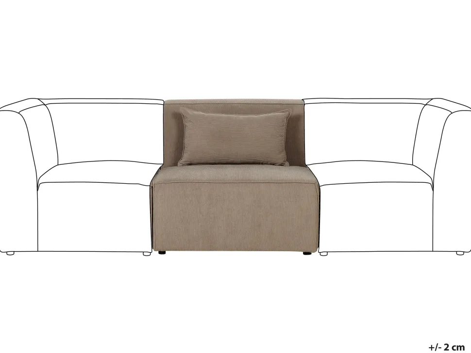 Mittelstuck Cord Taupe Lemvig