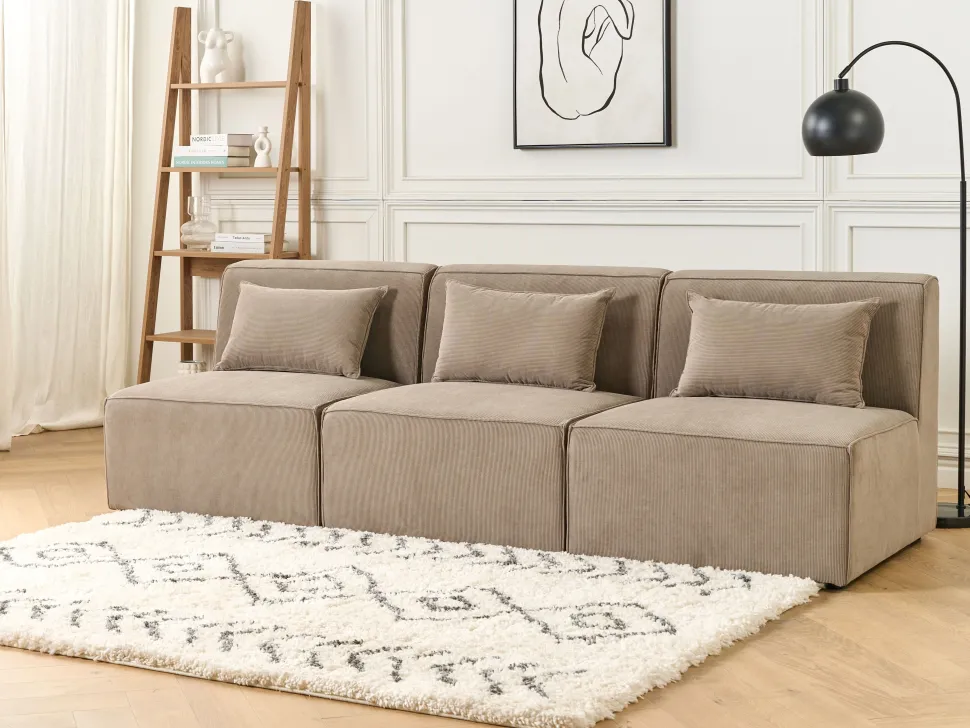 Mittelstuck Cord Taupe Lemvig