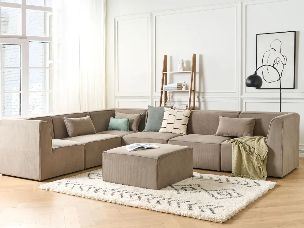 Mittelstuck Cord Taupe Lemvig