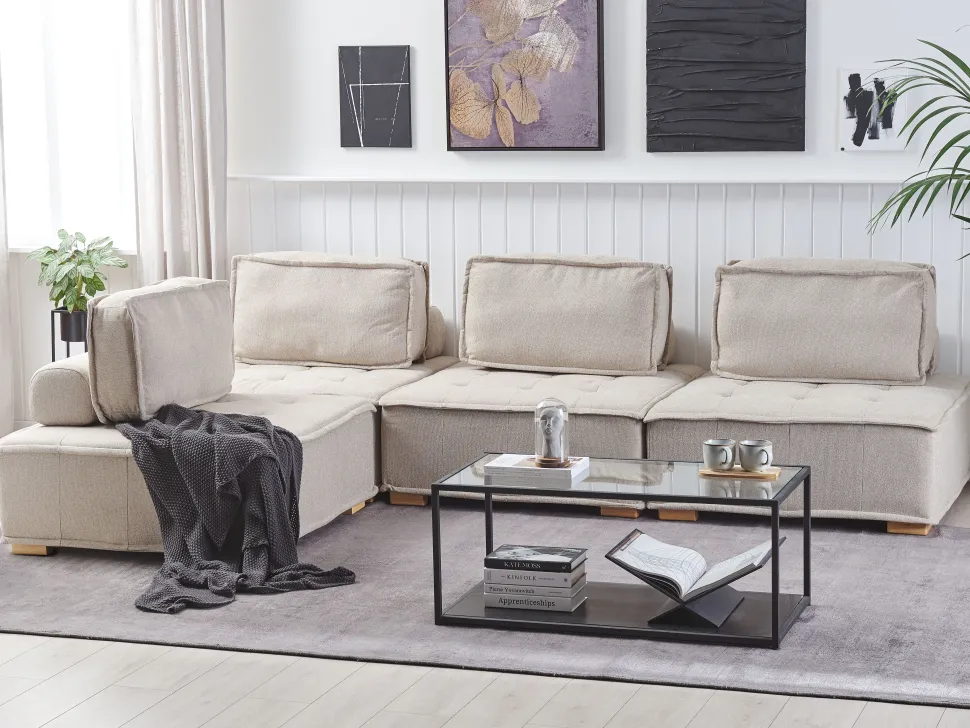 Mittelstuck Polsterbezug Helles Beige Tibro