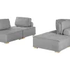 Modular Fabric Sofa Set Grey Tibro