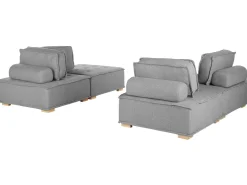 Modular Fabric Sofa Set Grey Tibro
