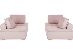 Modular Fabric Sofa Set Pink Tibro