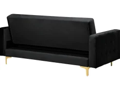 Modular Velvet Living Room Set Black Aberdeen