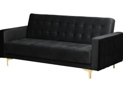 Modular Velvet Living Room Set Black Aberdeen