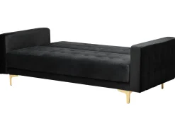 Modular Velvet Living Room Set Black Aberdeen