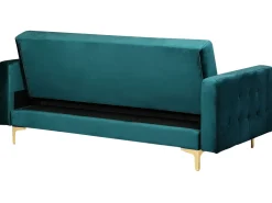 Modular Velvet Living Room Set Teal Aberdeen