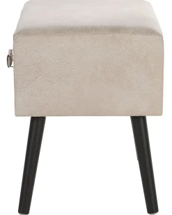 Nachttisch Beige Kunstleder Eurostar