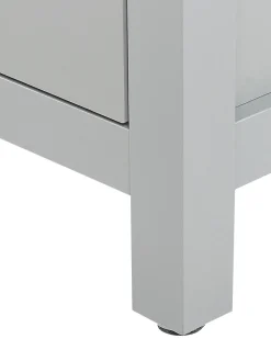 Nachttisch Grau / Heller Holzfarbton 2 Schubladen Clio
