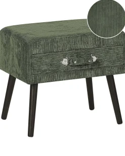 Nachttisch Grun Cord Koffer-Design Eurostar