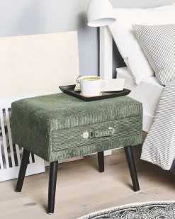 Nachttisch Grun Cord Koffer-Design Eurostar