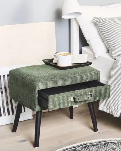 Nachttisch Grun Cord Koffer-Design Eurostar