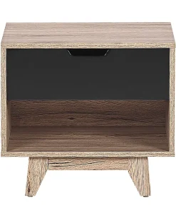 Nachttisch Heller Holzfarbton / Schwarz Spencer