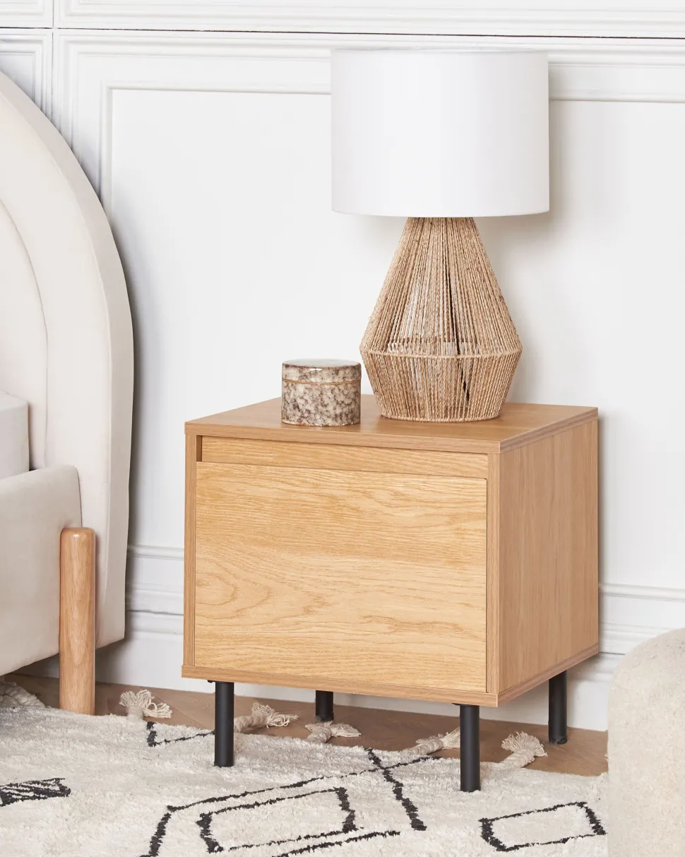 Nachttisch Mit 1 Schublade Helles Holz Nikea