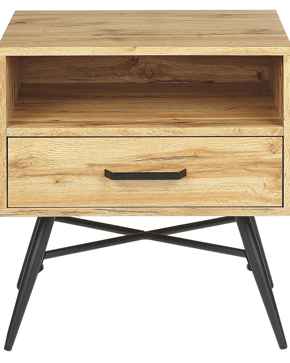 Nachttisch Mit Heller Holzschublade 40 X 40 Cm Lubock