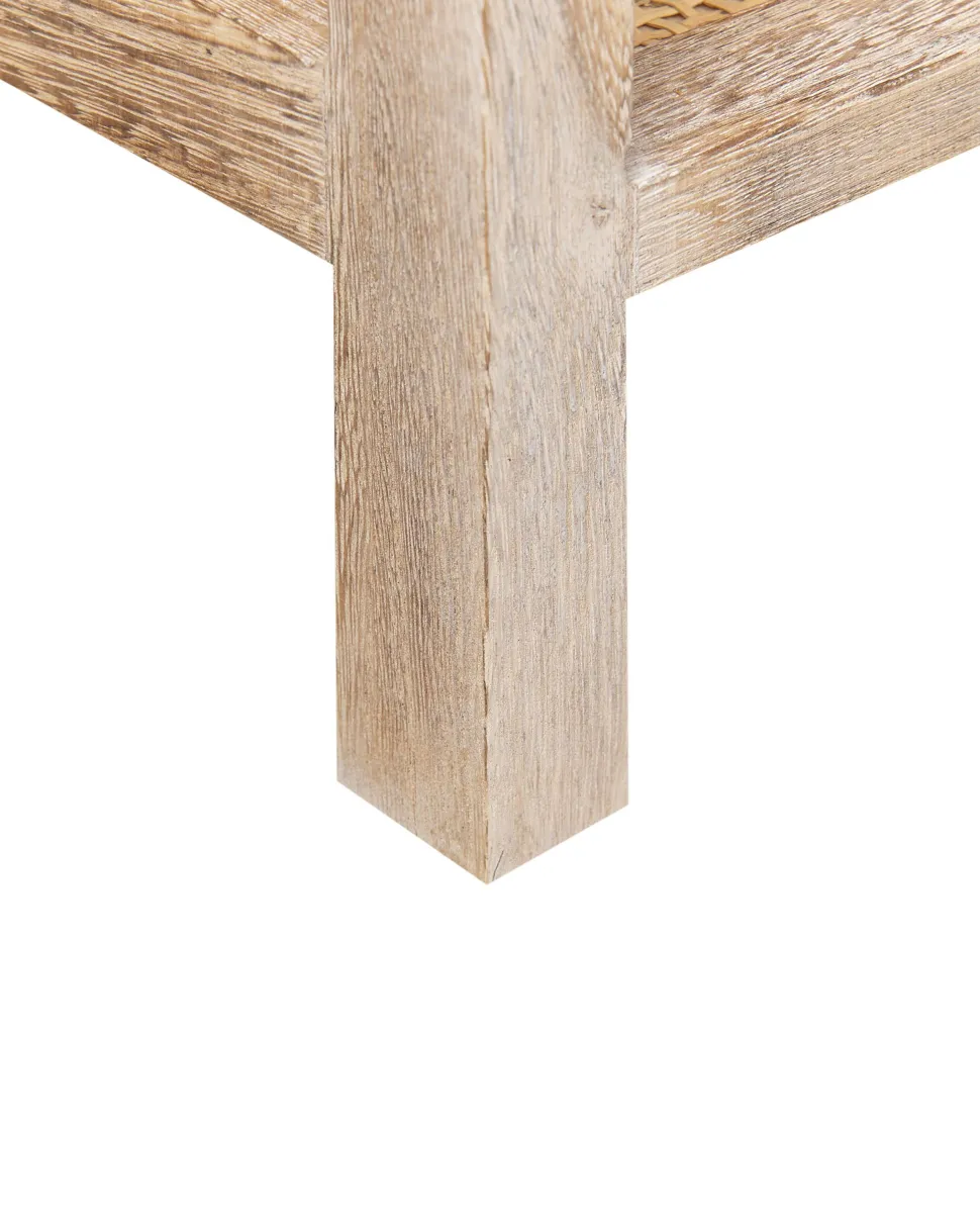 Nachttisch Rattan Heller Holzfarbton 1 Schublade 35 X 29 Cm Esto