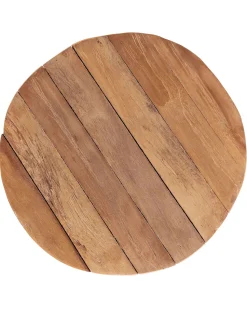 Nachttisch Teakholz Hellbraun / Weis 30 Cm Movas