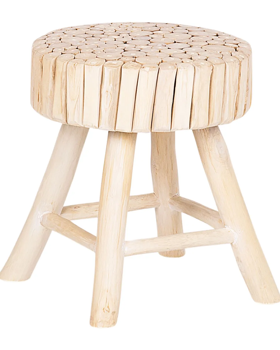 Nachttisch Teakholz Hellbraun 35 Cm Nampa